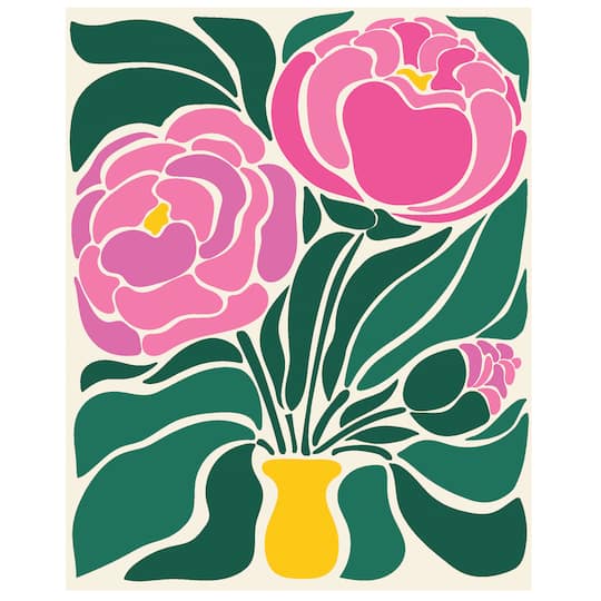 Bright Pink Abstract Flower Paint-by-Numbers Kit by Artist&#x27;s Loft&#xAE;